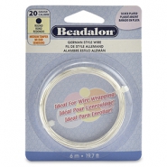 Beadalon German Style Wire 20Gauge Round Argenté