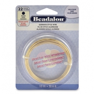 Beadalon German Style Wire 22Gauge Round Doré