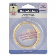 Beadalon German Style Wire 24Gauge Round Doré