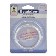 Beadalon German Style Wire 24Gauge Round Argenté