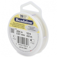 Beadalon stringing wire 19 strand 0.61mm Argent&eacute;