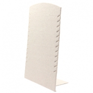 Pr&eacute;sentoir bijoux en lin medium lin-gris