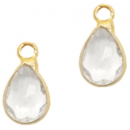 Pendentifs Crystal Glass goutte Cristal-dor&eacute;