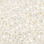 Perles de rocailles Miyuki 8/0 Silverlined crystal 8-1
