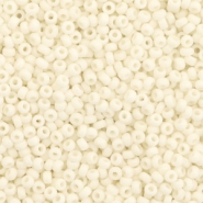 Perles de rocailles Miyuki 11/0 Opaque matte cream white 11-2021