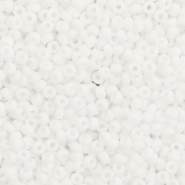 Perles de rocailles Miyuki 11/0 Matte white 11-402f