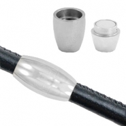 Apprêts en acier inox fermoir aimanté Ø6mm Argenté antique