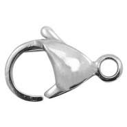 Apprêts en acier inox fermoir mousqueton 15mm argenté antique