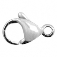 Apprêts en acier inox fermoir mousqueton 13mm argenté antique