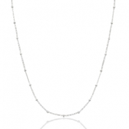 Colliers en acier inox petites boules Argenté