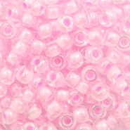 Perles de rocailles Miyuki 6/0 Pink lined crystal 6-207