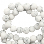 Pierres naturelles Calcite au look marbr&eacute; 6mm mat Blanc