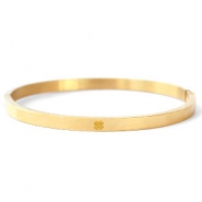 Bracelets en acier inox avec tr&egrave;fle Dor&eacute;