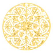 Pendentifs boh&egrave;mes rond mandala Dor&eacute; (sans nickel)