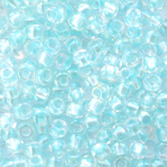 Perles de rocailles Miyuki 8/0 Fancy lined soft aqua blue 8-3638