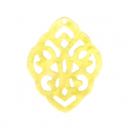 Pendentifs en résine losange baroque Jaune soleil