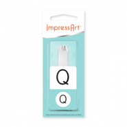 ImpressArt tampon poin&ccedil;on lettre majuscule Monogram Q 10mm Argent&eacute;
