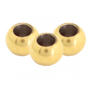 Perles en acier inox 6mm Dor&eacute;