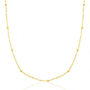 Colliers en acier inox petites boules Mix&Match Dor&eacute;