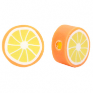 Perles en polym&egrave;re orange Orange n&eacute;on