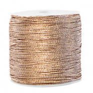 Fil macram&eacute; m&eacute;tallique 0.5mm Taupe cr&egrave;me ivoire