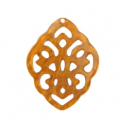 Pendentifs en résine losange baroque Marron doré