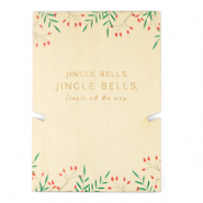 Cartes &agrave; bijoux en bois "jingle bells" Naturel (couleur naturelle du bois)