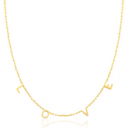 Colliers en acier inox "love" Dor&eacute;