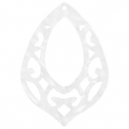 Pendentifs en résine baroque goutte Blanc lumineux