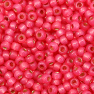 Perles de rocailles Miyuki 8/0 Duracoat silverlined dyed flamingo pink 8-4239