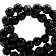 Perles en verre 8 mm opaque Noir