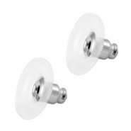 Boucles d'oreilles en acier inox papillon Argent&eacute;