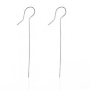 Boucles d'oreilles en acier inox Argent&eacute;