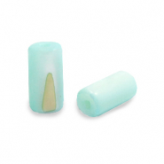 Perles coquillage tube Bleu turquoise clair