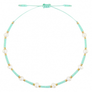 Bracelets tendance Miyuki + perles Vert turquoise