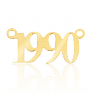 Breloques en acier Inox connecteur ann&eacute;e 1990 Dor&eacute;