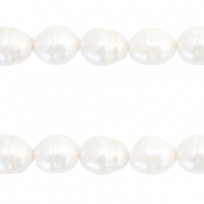 BQ Perles d'eau douce "grain de riz" 12x10mm Blanc naturel