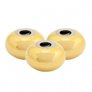 Perles en acier Inox 4mm Dor&eacute;