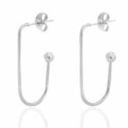 Boucles d'oreilles en acier Inox Argent&eacute;