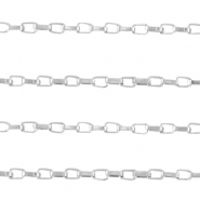 Appr&ecirc;ts en acier inox cha&icirc;ne maille jaseron maille V&eacute;nitienne Argent&eacute;