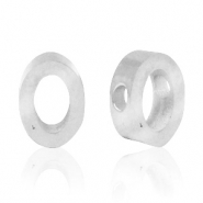 Perles en acier Inox lettre O Argent&eacute;