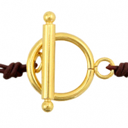 Appr&ecirc;ts en acier inox fermoir T 14mm Dor&eacute;