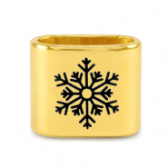 Poussoirs en m&eacute;tal DQ flocon de neige Mix & Match Dor&eacute; (sans nickel)