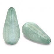 Perles Polaris Elements en forme de goutte Mosso shiny Vert granit