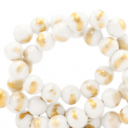 Pierres naturelles Calcite 8mm Blanc-dor&eacute;