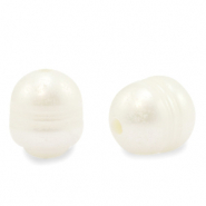 BQ Perles d'eau douce "grain de riz" 12x10mm Blanc naturel