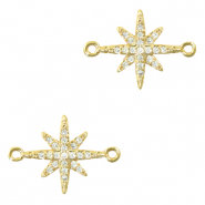 Connecteurs en Zirconium &eacute;toile Dor&eacute;