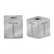 Perles en acier Inox lettre T Argenté