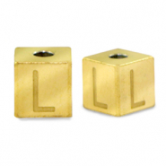Perles en acier Inox lettre L Doré