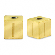 Perles en acier Inox lettre I Doré